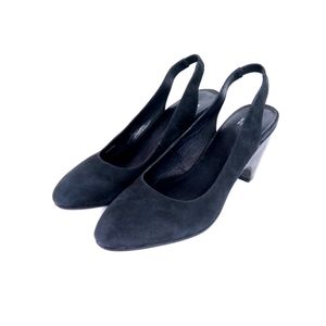 🌹Eileen Fisher Black Nubuck Slingback Heels 🌹